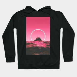 Synthwave vaporwave mountain Hoodie